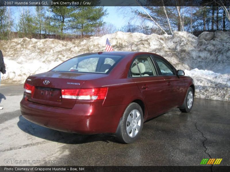 Dark Cherry Red / Gray 2007 Hyundai Sonata GLS