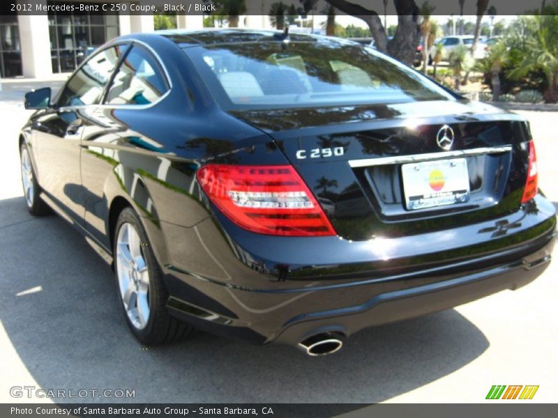 Black / Black 2012 Mercedes-Benz C 250 Coupe