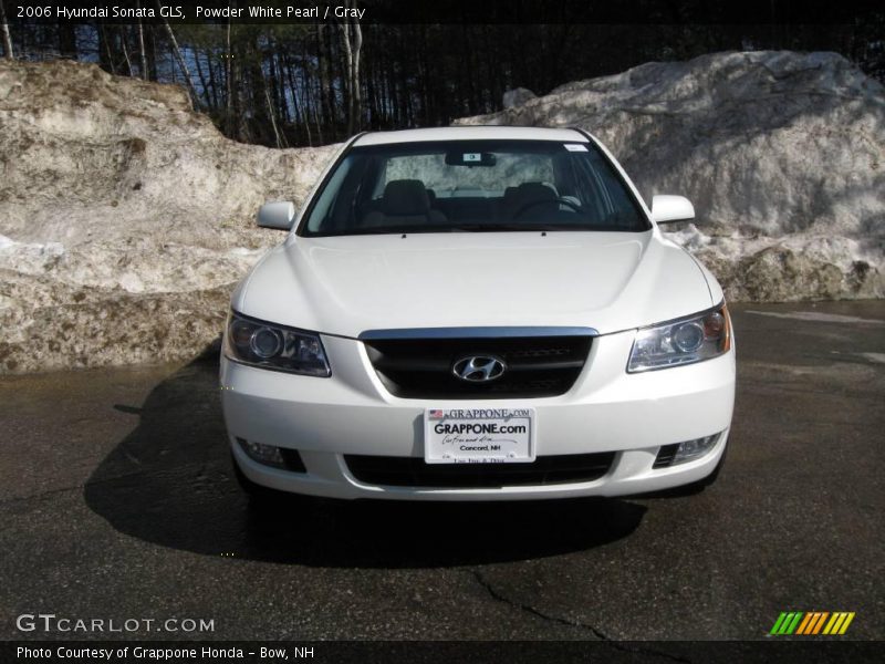 Powder White Pearl / Gray 2006 Hyundai Sonata GLS
