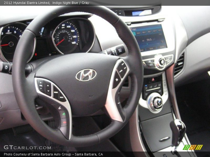 Indigo Night Blue / Gray 2012 Hyundai Elantra Limited