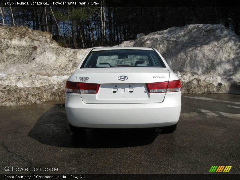 Powder White Pearl / Gray 2006 Hyundai Sonata GLS
