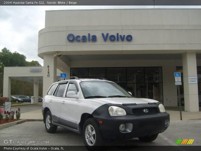 Nordic White / Beige 2004 Hyundai Santa Fe GLS