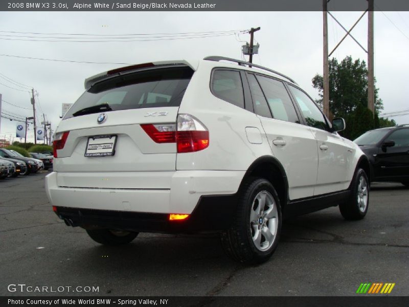 Alpine White / Sand Beige/Black Nevada Leather 2008 BMW X3 3.0si