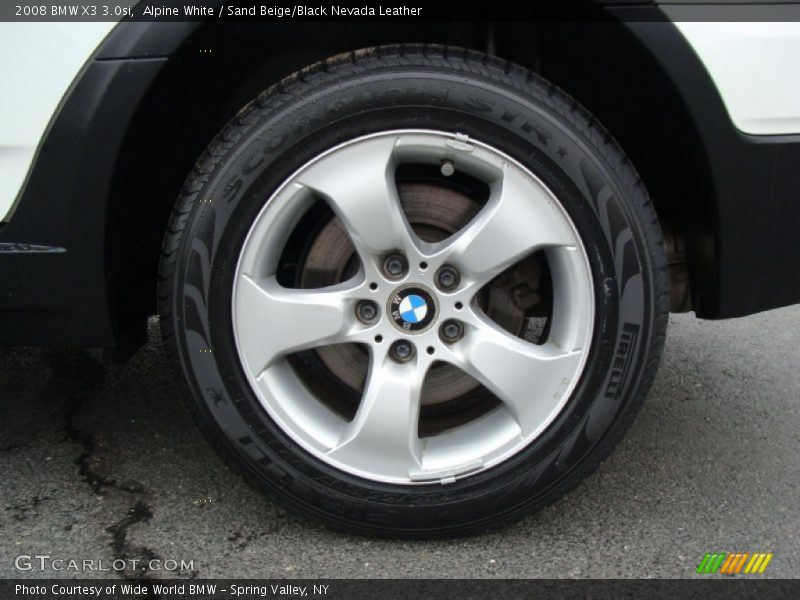 Alpine White / Sand Beige/Black Nevada Leather 2008 BMW X3 3.0si