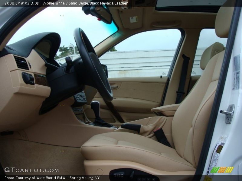 Alpine White / Sand Beige/Black Nevada Leather 2008 BMW X3 3.0si