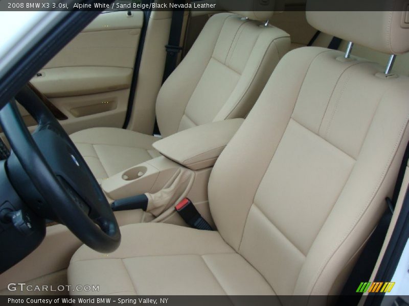 Alpine White / Sand Beige/Black Nevada Leather 2008 BMW X3 3.0si