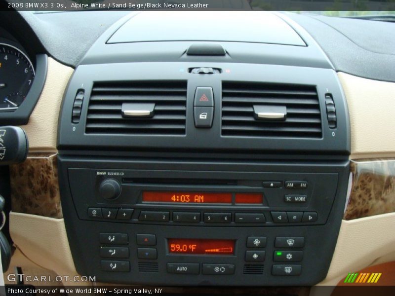 Alpine White / Sand Beige/Black Nevada Leather 2008 BMW X3 3.0si