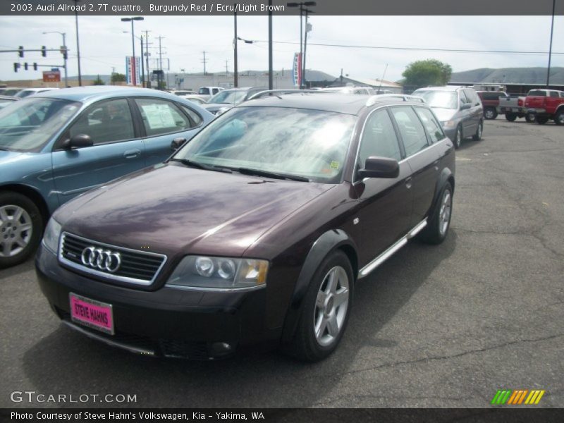 Burgundy Red / Ecru/Light Brown 2003 Audi Allroad 2.7T quattro