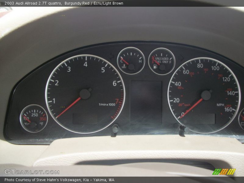Burgundy Red / Ecru/Light Brown 2003 Audi Allroad 2.7T quattro