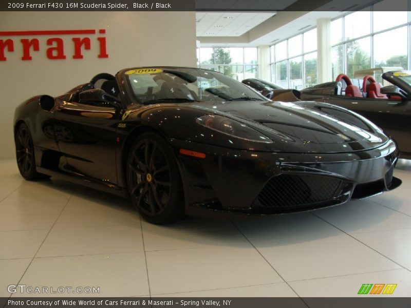 Black / Black 2009 Ferrari F430 16M Scuderia Spider