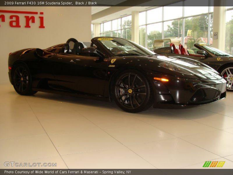 Black / Black 2009 Ferrari F430 16M Scuderia Spider