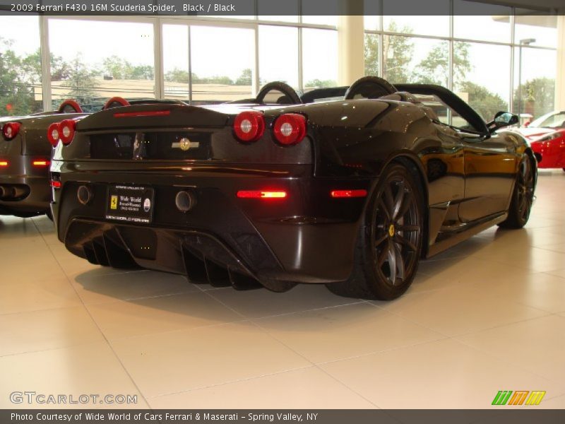 Black / Black 2009 Ferrari F430 16M Scuderia Spider