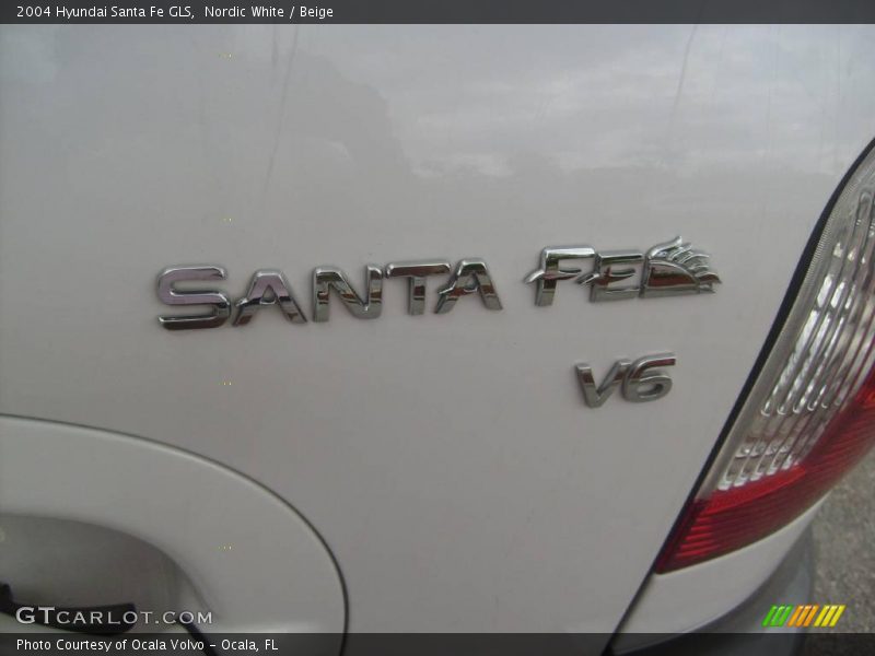 Nordic White / Beige 2004 Hyundai Santa Fe GLS