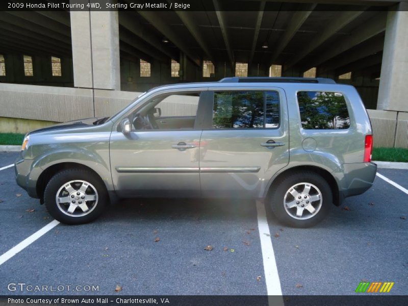 Sterling Gray Metallic / Beige 2009 Honda Pilot Touring 4WD