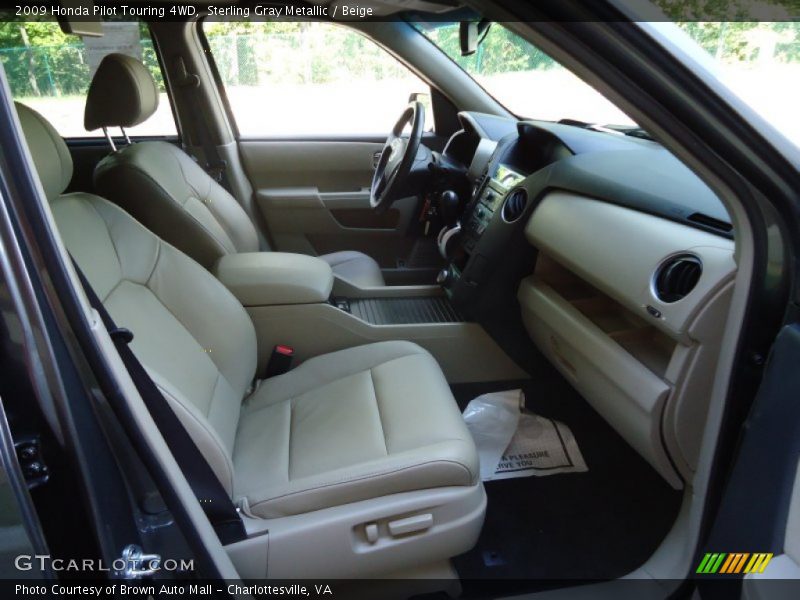 Sterling Gray Metallic / Beige 2009 Honda Pilot Touring 4WD