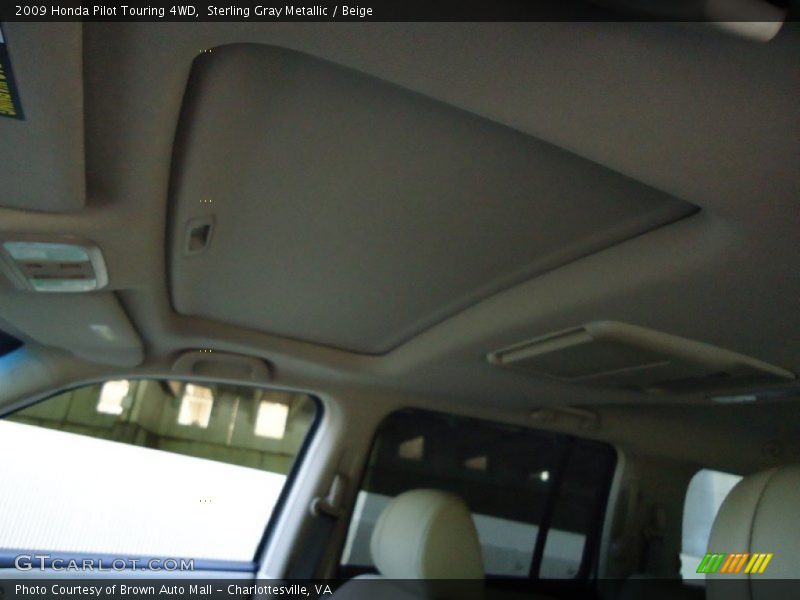 Sterling Gray Metallic / Beige 2009 Honda Pilot Touring 4WD