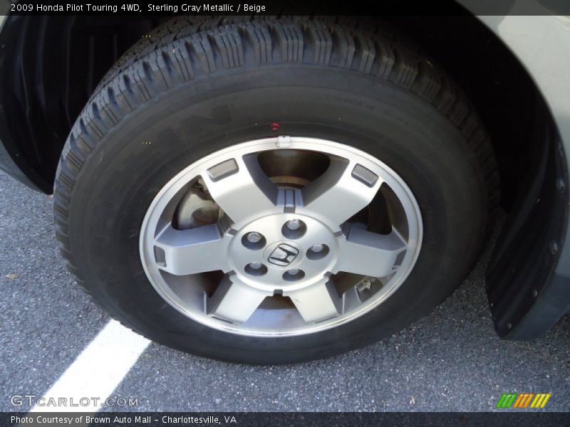 Sterling Gray Metallic / Beige 2009 Honda Pilot Touring 4WD