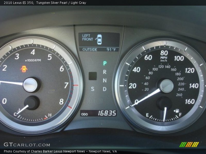 Tungsten Silver Pearl / Light Gray 2010 Lexus ES 350