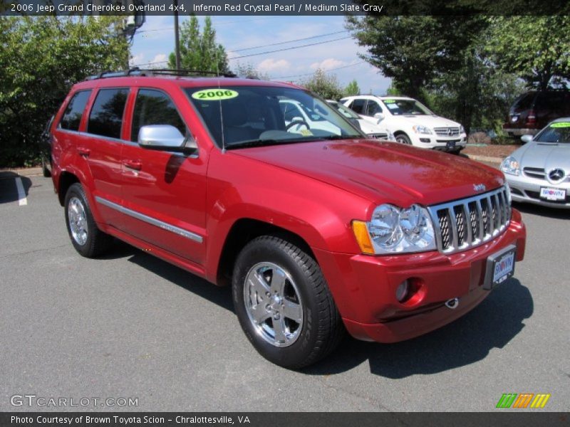 Inferno Red Crystal Pearl / Medium Slate Gray 2006 Jeep Grand Cherokee Overland 4x4