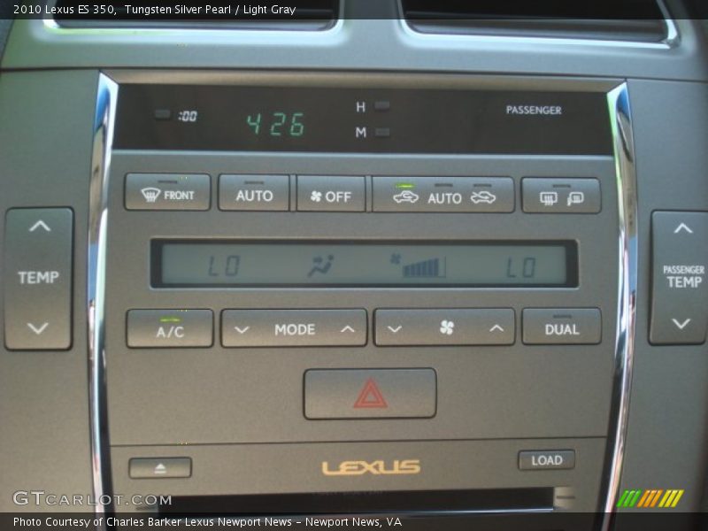 Tungsten Silver Pearl / Light Gray 2010 Lexus ES 350