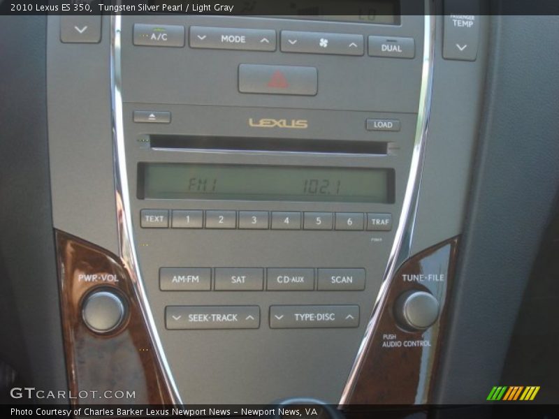 Tungsten Silver Pearl / Light Gray 2010 Lexus ES 350