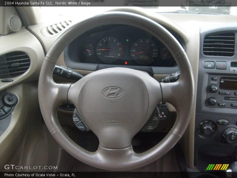 Nordic White / Beige 2004 Hyundai Santa Fe GLS