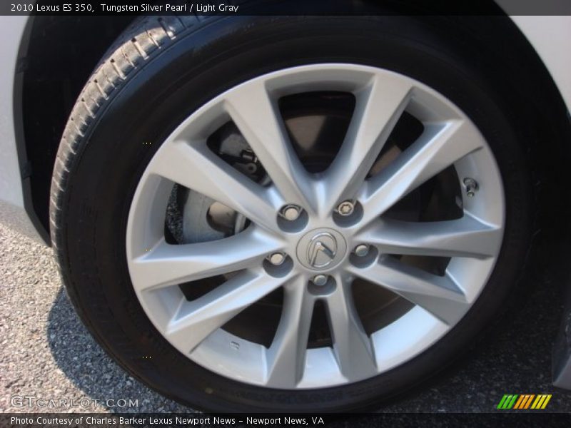 Tungsten Silver Pearl / Light Gray 2010 Lexus ES 350