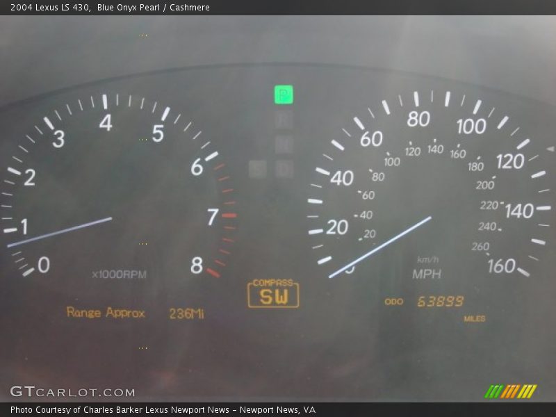 Blue Onyx Pearl / Cashmere 2004 Lexus LS 430