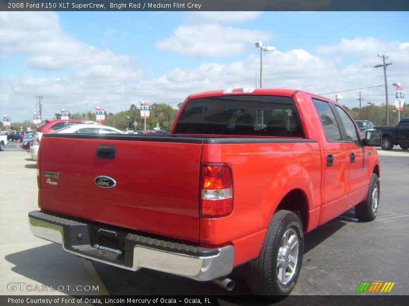 Bright Red / Medium Flint Grey 2008 Ford F150 XLT SuperCrew