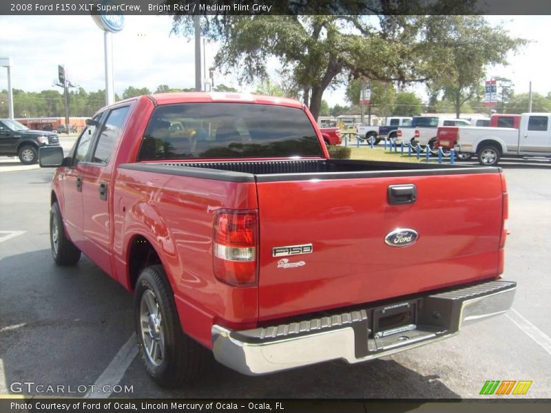 Bright Red / Medium Flint Grey 2008 Ford F150 XLT SuperCrew