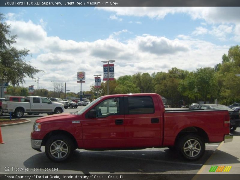Bright Red / Medium Flint Grey 2008 Ford F150 XLT SuperCrew