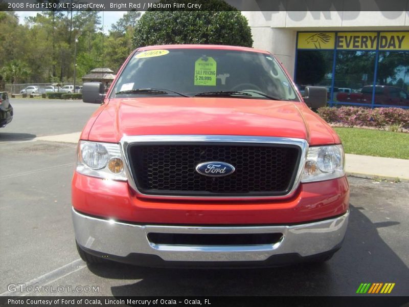 Bright Red / Medium Flint Grey 2008 Ford F150 XLT SuperCrew