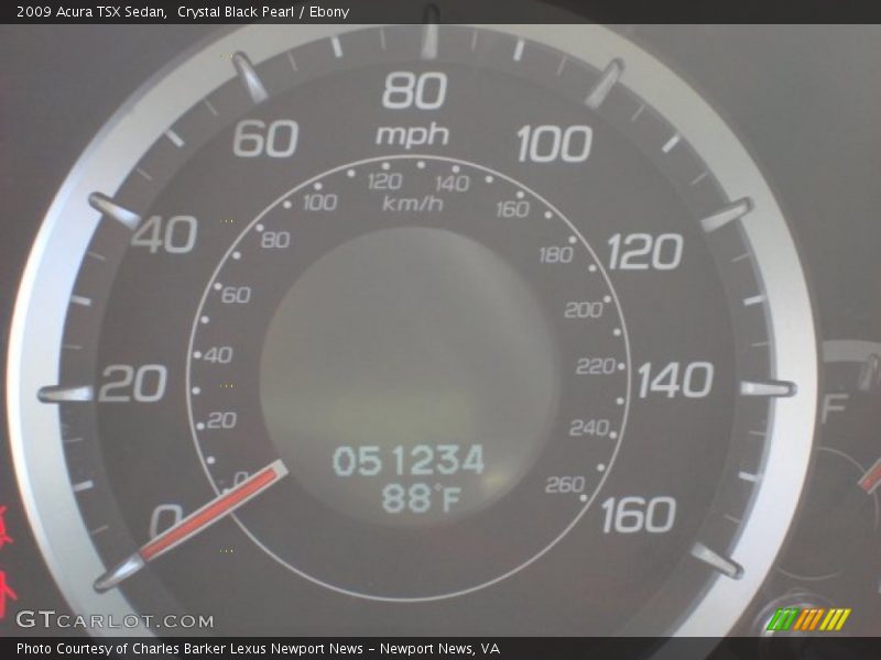 Crystal Black Pearl / Ebony 2009 Acura TSX Sedan