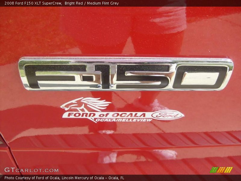 Bright Red / Medium Flint Grey 2008 Ford F150 XLT SuperCrew