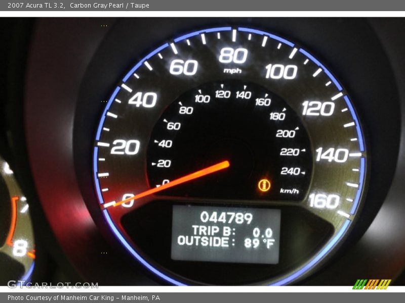 Carbon Gray Pearl / Taupe 2007 Acura TL 3.2