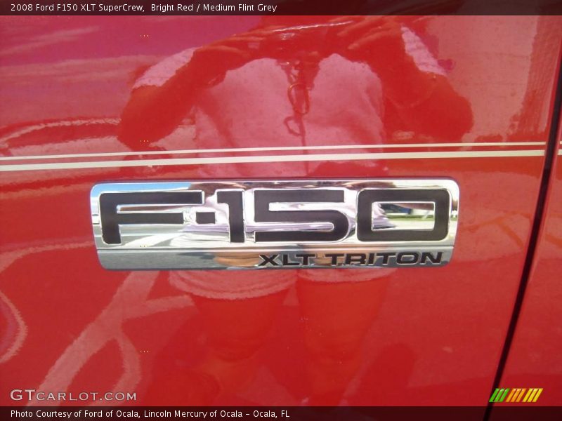 Bright Red / Medium Flint Grey 2008 Ford F150 XLT SuperCrew