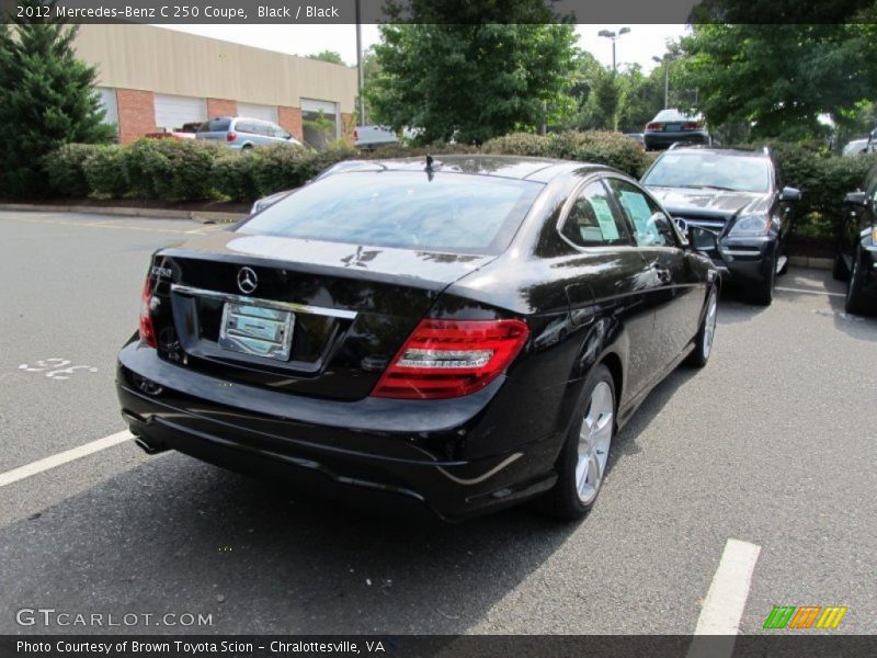 Black / Black 2012 Mercedes-Benz C 250 Coupe