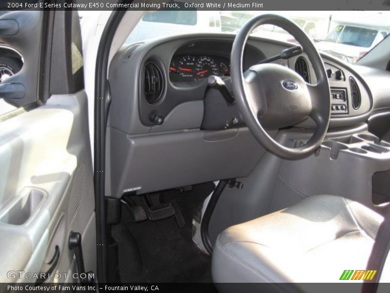 Oxford White / Medium Flint 2004 Ford E Series Cutaway E450 Commercial Moving Truck