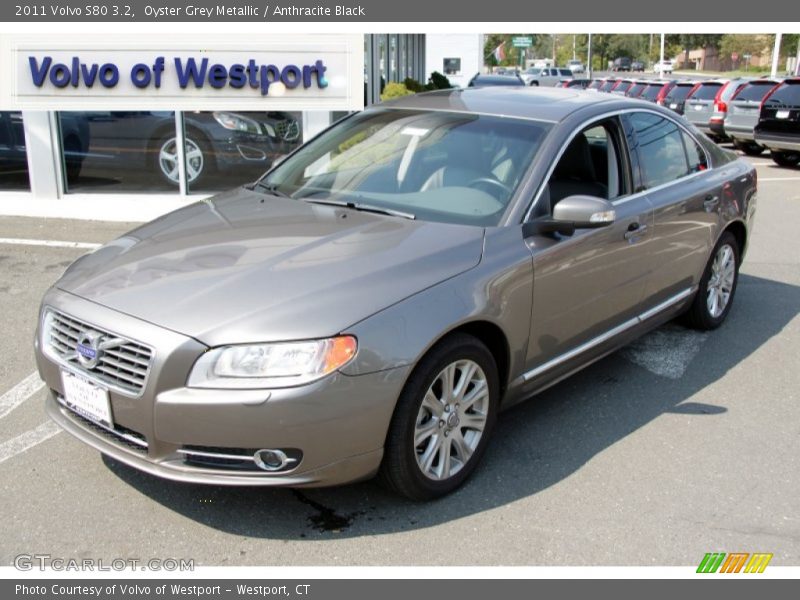Oyster Grey Metallic / Anthracite Black 2011 Volvo S80 3.2