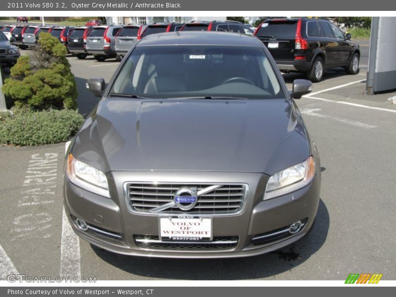 Oyster Grey Metallic / Anthracite Black 2011 Volvo S80 3.2