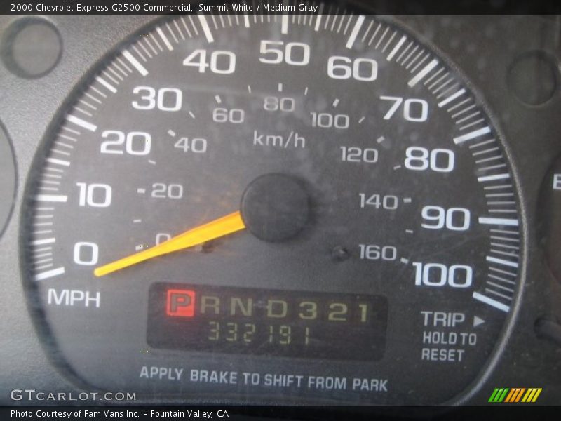 Summit White / Medium Gray 2000 Chevrolet Express G2500 Commercial