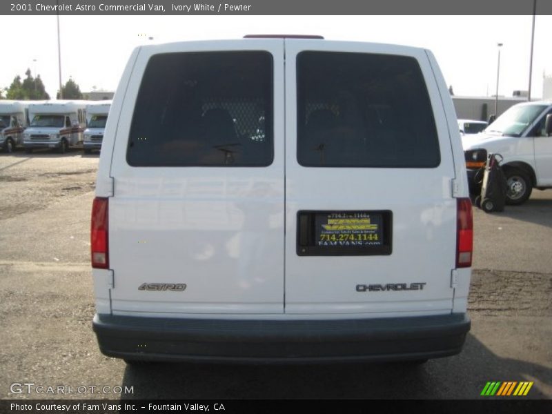 Ivory White / Pewter 2001 Chevrolet Astro Commercial Van