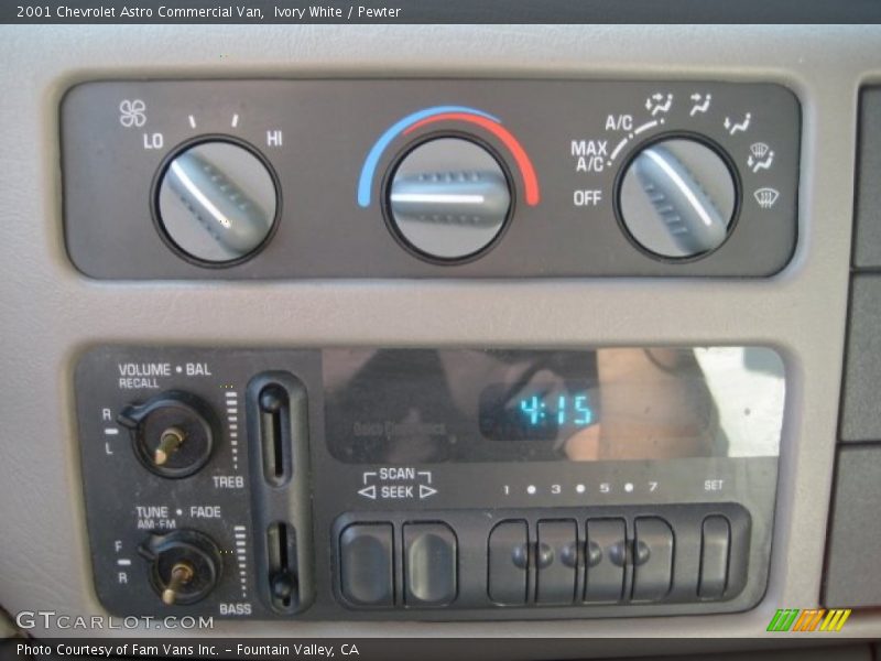 Controls of 2001 Astro Commercial Van