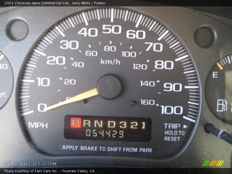 Ivory White / Pewter 2001 Chevrolet Astro Commercial Van