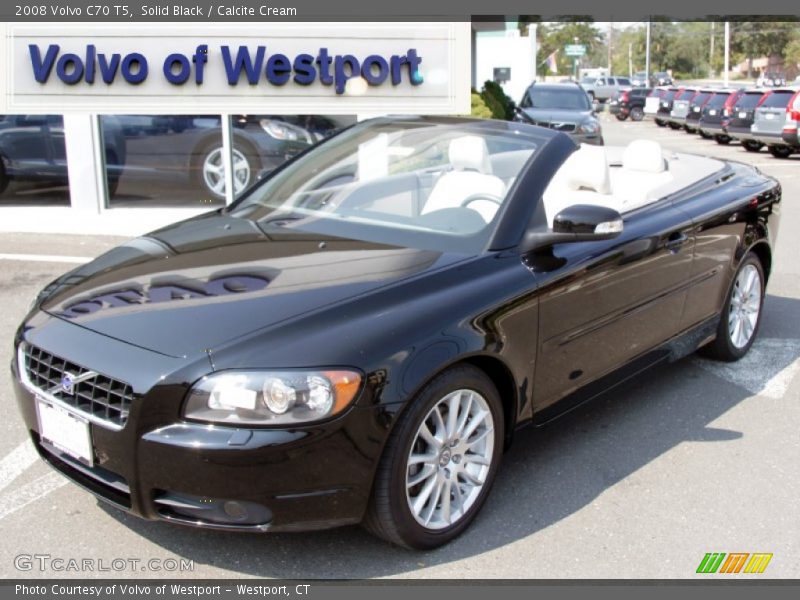 Solid Black / Calcite Cream 2008 Volvo C70 T5