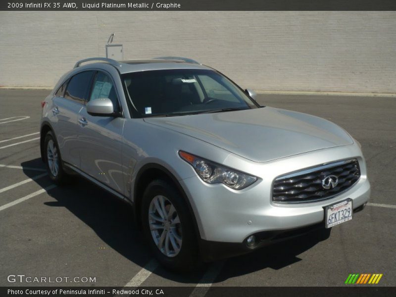 Liquid Platinum Metallic / Graphite 2009 Infiniti FX 35 AWD