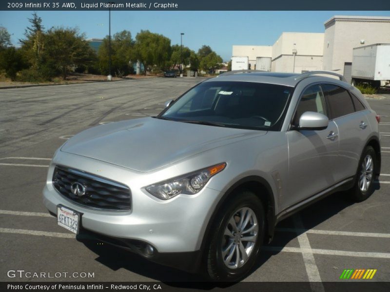 Liquid Platinum Metallic / Graphite 2009 Infiniti FX 35 AWD