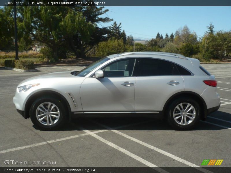 Liquid Platinum Metallic / Graphite 2009 Infiniti FX 35 AWD