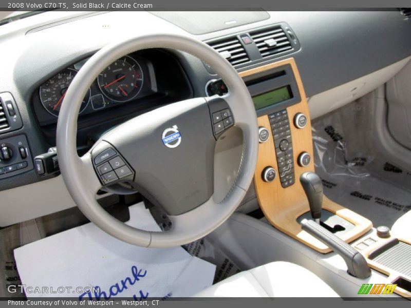 Solid Black / Calcite Cream 2008 Volvo C70 T5