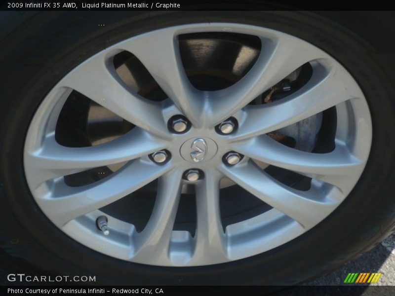 Liquid Platinum Metallic / Graphite 2009 Infiniti FX 35 AWD